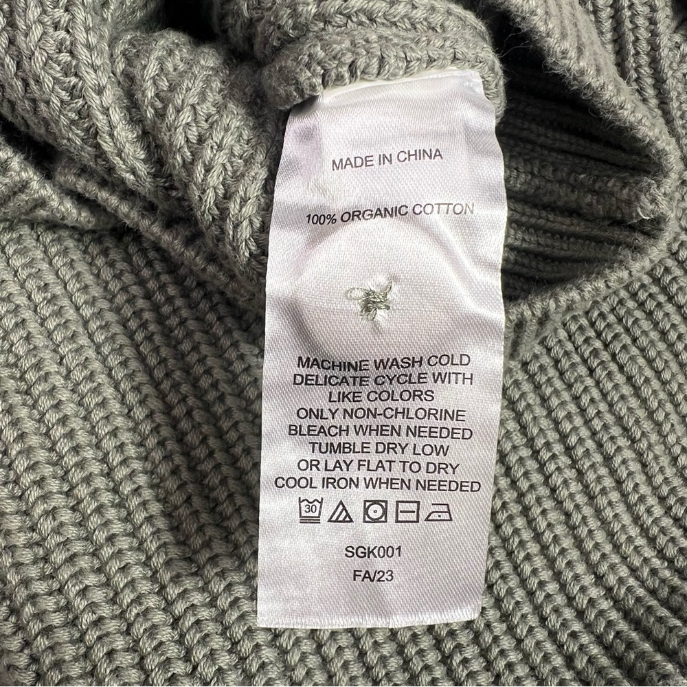 Quince Organic Cotton Oversized Boyfriend Cardigan Sweater Agave Green Size XS - Picture 8 of 14